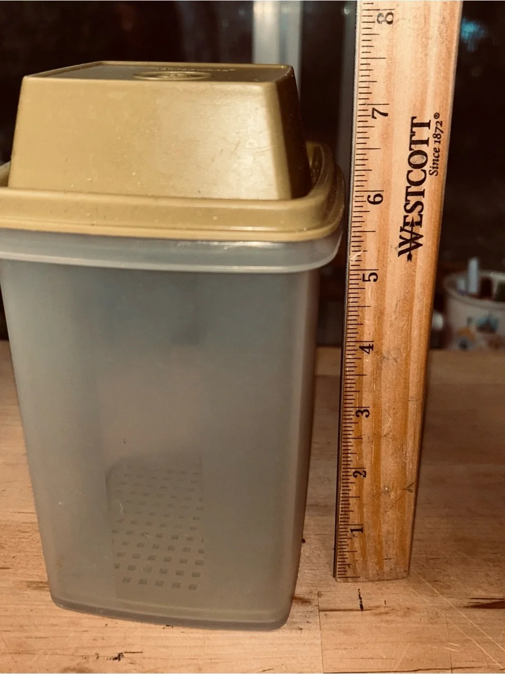 Vintage 3 piece Tupperware Pickle Keeper 1330-3 Clear/Olive Green